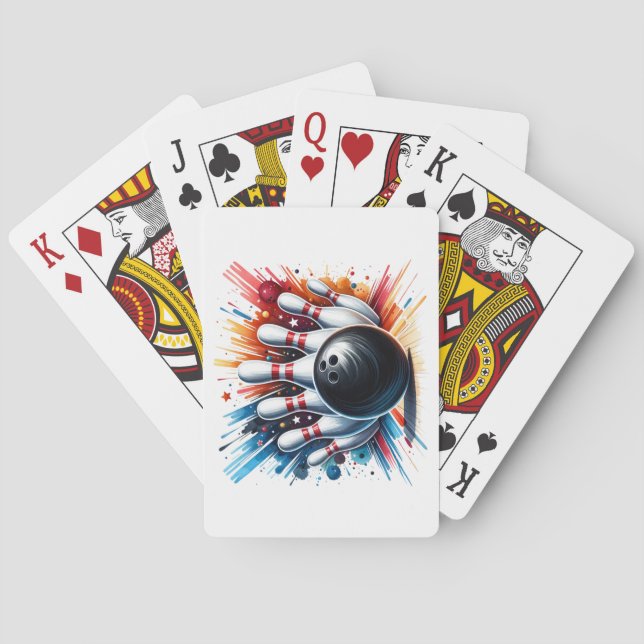 Baraja De Cartas Tarjetas de juego de boliche (Reverso)