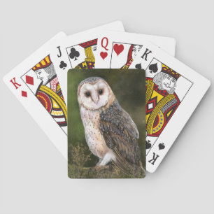 Baraja De Cartas Tarjetas de juego de búho de grano occidental