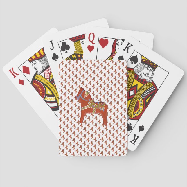 Baraja De Cartas Tarjetas de juego de caballos de Dala (Reverso)