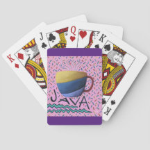 Tarjetas de juego de café Java