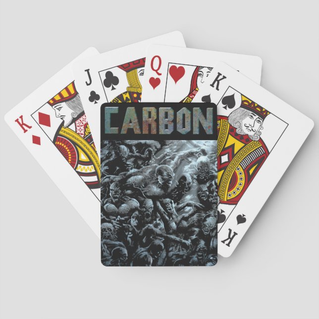 Baraja De Cartas Tarjetas de juego de carbono (Reverso)