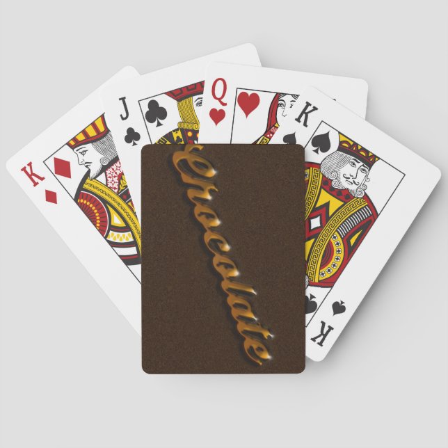 Baraja De Cartas Tarjetas de juego de chocolate (Reverso)