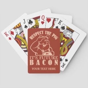 Baraja De Cartas Tarjetas de juego de color PIG to BACON personaliz