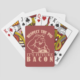 Baraja De Cartas Tarjetas de juego de color PIG to BACON personaliz