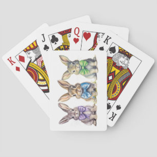 Baraja De Cartas Tarjetas de juego de conejo cúbito