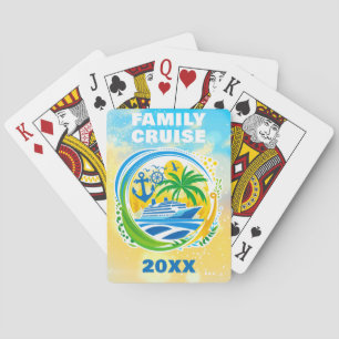 Baraja De Cartas Tarjetas de juego de crucero familiares personaliz