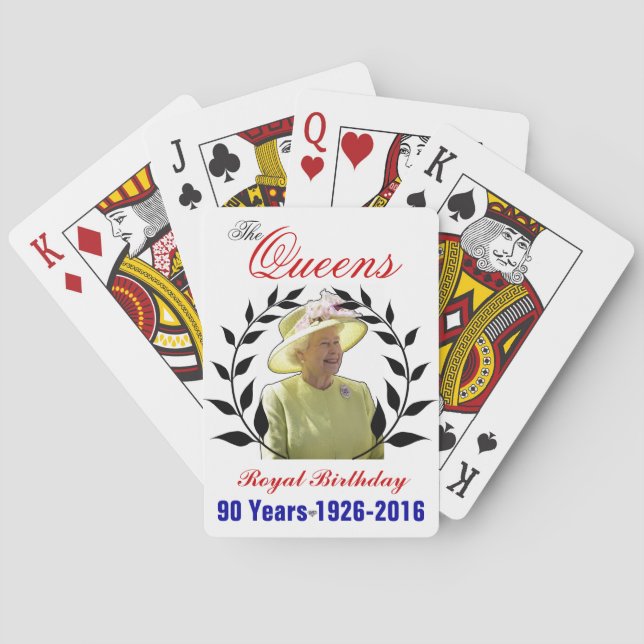 Baraja De Cartas Tarjetas de juego de cumpleaños reales de Queens (Reverso)