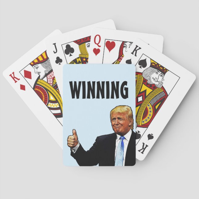 BARAJA DE CARTAS TARJETAS DE JUEGO DE DONALD TRUMP, GANANDO (Reverso)