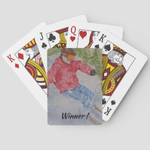 BARAJA DE CARTAS TARJETAS DE JUEGO DE DOWNHILL SKIER