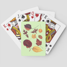 Baraja De Cartas Tarjetas de juego de exploración de hojas de otoño
