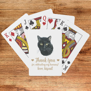 Baraja De Cartas Tarjetas de juego de favor de boda de gato