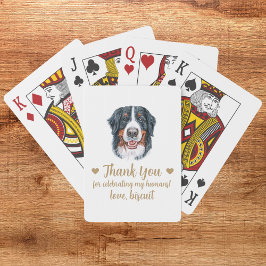 Baraja De Cartas Tarjetas de juego de favor de boda de perro