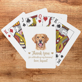 Baraja De Cartas Tarjetas de juego de favor de boda de perro