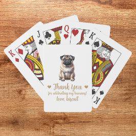 Baraja De Cartas Tarjetas de juego de favor de boda de perro