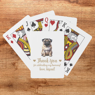 Baraja De Cartas Tarjetas de juego de favor de boda de perro
