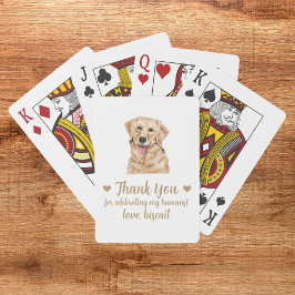 Baraja De Cartas Tarjetas de juego de favor de boda de perro