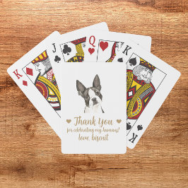 Baraja De Cartas Tarjetas de juego de favor de boda de perro