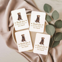 Tarjetas de juego de favor de boda de perro