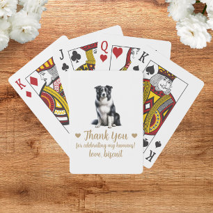 Baraja De Cartas Tarjetas de juego de favor de boda de perro