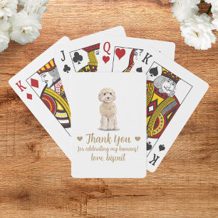 Baraja De Cartas Tarjetas de juego de favor de boda de perro
