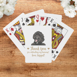Baraja De Cartas Tarjetas de juego de favor de boda de perro
