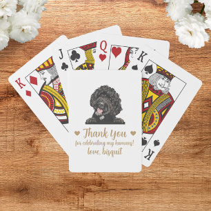 Baraja De Cartas Tarjetas de juego de favor de boda de perro