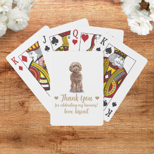 Baraja De Cartas Tarjetas de juego de favor de boda de perro