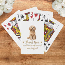 Tarjetas de juego de favor de boda de perro