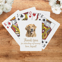 Baraja De Cartas Tarjetas de juego de favor de boda de perro
