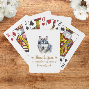 Baraja De Cartas Tarjetas de juego de favor de boda de perro