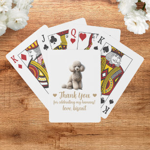 Baraja De Cartas Tarjetas de juego de favor de boda de perro