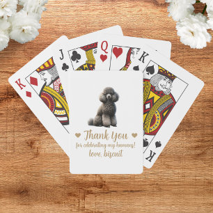 Baraja De Cartas Tarjetas de juego de favor de boda de perro