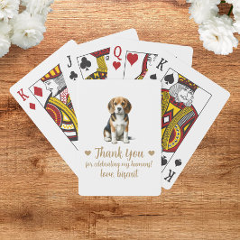 Baraja De Cartas Tarjetas de juego de favor de boda de perro