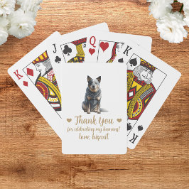 Baraja De Cartas Tarjetas de juego de favor de boda de perro