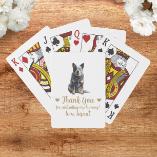 Baraja De Cartas Tarjetas de juego de favor de boda de perro