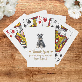 Baraja De Cartas Tarjetas de juego de favor de boda de perro