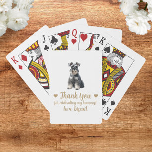 Baraja De Cartas Tarjetas de juego de favor de boda de perro