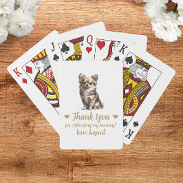Baraja De Cartas Tarjetas de juego de favor de boda de perro