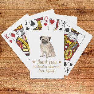 Baraja De Cartas Tarjetas de juego de favor de boda de perro