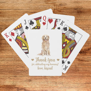 Baraja De Cartas Tarjetas de juego de favor de boda de perro