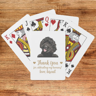 Baraja De Cartas Tarjetas de juego de favor de boda de perro