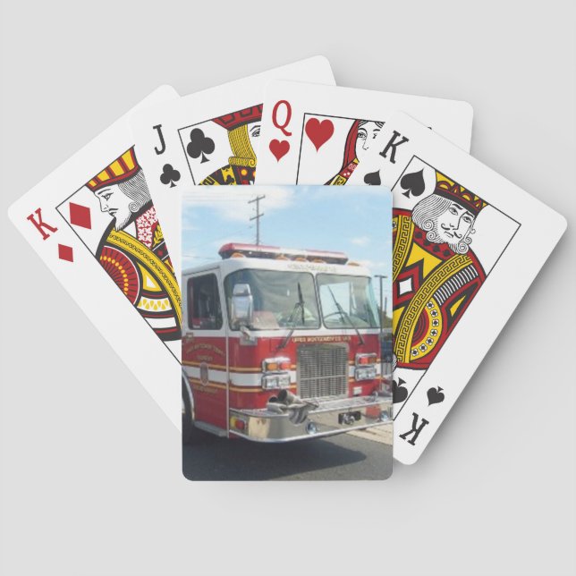 BARAJA DE CARTAS TARJETAS DE JUEGO DE FIRETRUCK (Reverso)