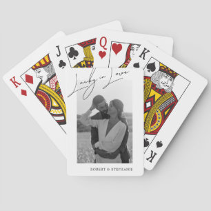 Baraja De Cartas Tarjetas de juego de fotos "Afortunados en el amor