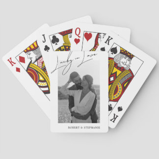 Baraja De Cartas Tarjetas de juego de fotos "Afortunados en el amor
