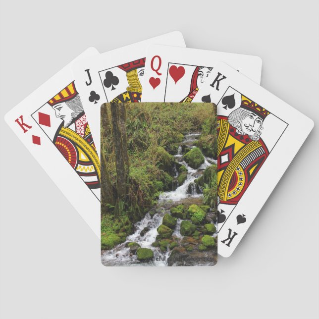 Baraja De Cartas Tarjetas de juego de fotos de cascada (Reverso)