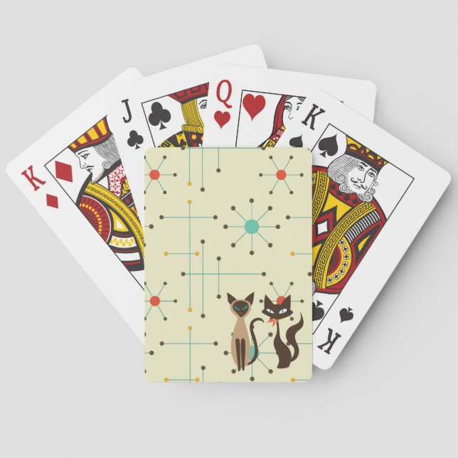 Baraja De Cartas Tarjetas de juego de gatos atómicos MCM (Reverso)