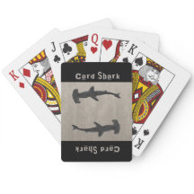 Tarjetas de juego de grises de tiburón de tarjeta