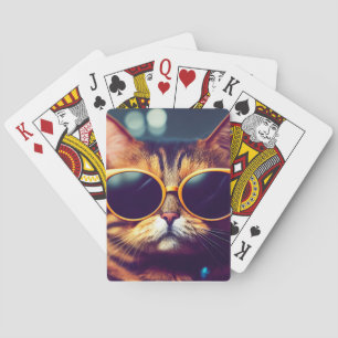 Baraja De Cartas TARJETAS DE JUEGO DE Guay CAT SUNGLASSES