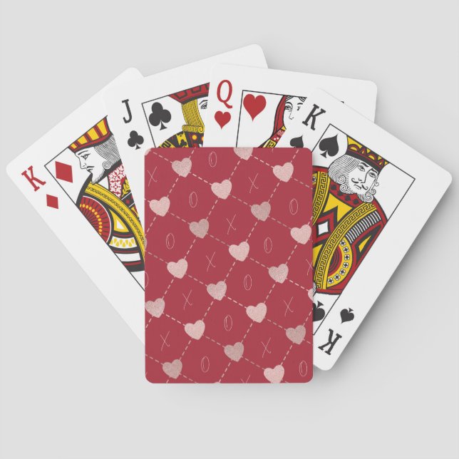 Baraja De Cartas Tarjetas de juego de Hearts & X & O. (Reverso)