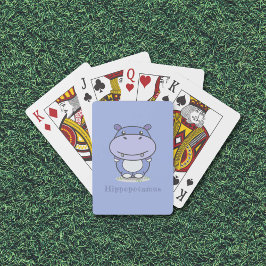 Baraja De Cartas Tarjetas de juego de Hippo Cute